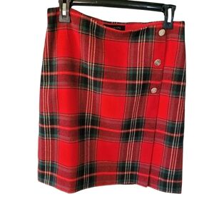 Talbots Tartan plaid wool blend A-line skirt - 4P.            F76